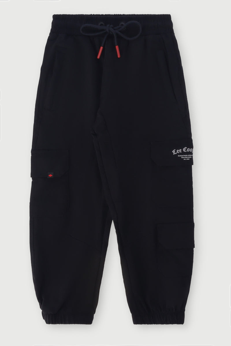 Pre-Boys Nylon Cargo Pants - Black