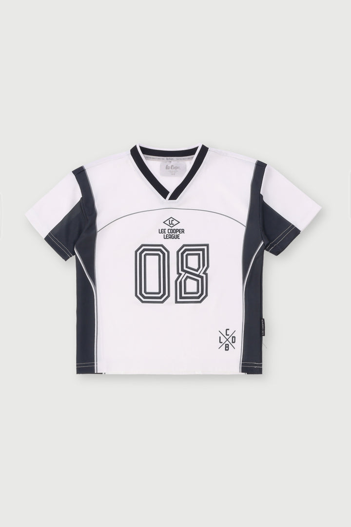 Pre-Boys Mesh Oversized Tee - White