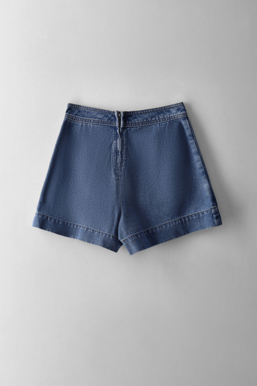 Girls Wrap Denim Skort - Light Blue