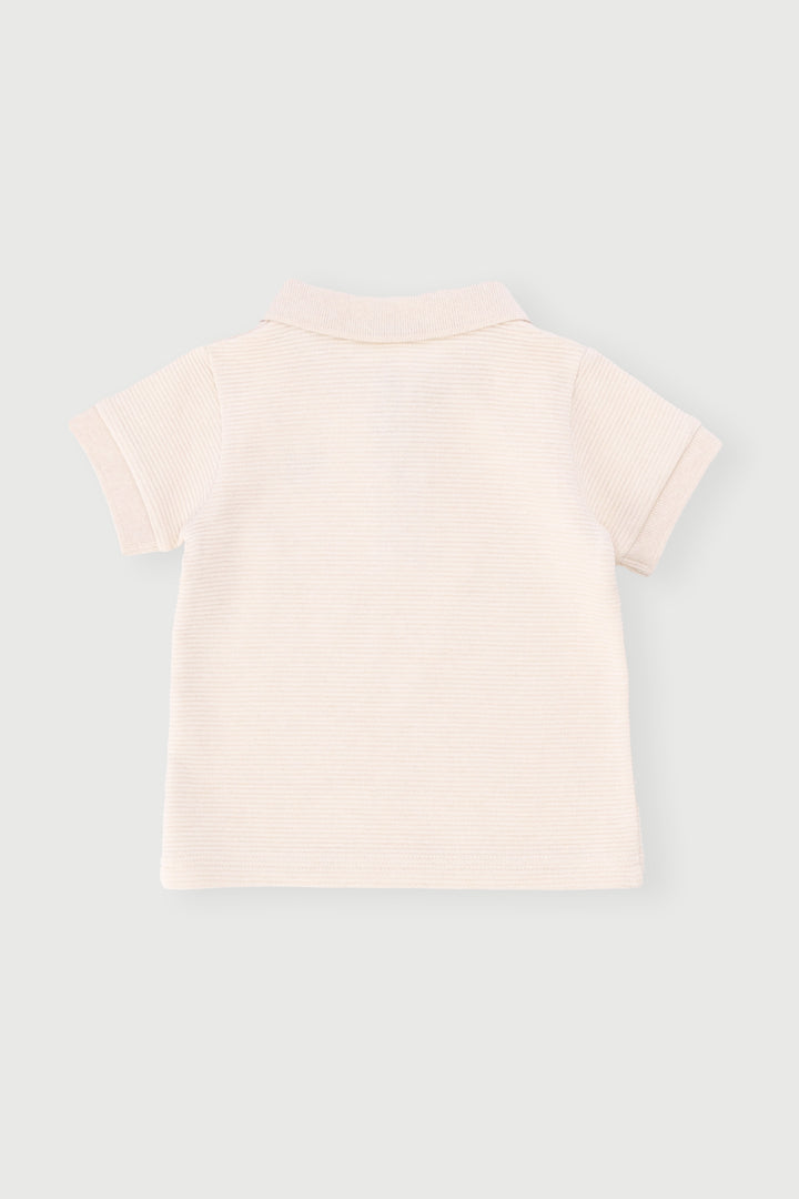 Baby Boys Textured Golfer - Mid Beige