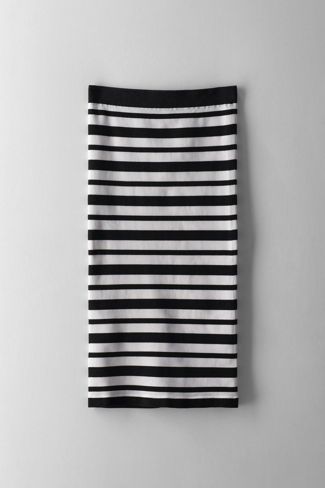Girls Stripe Midi Skirt  - Black/Cream