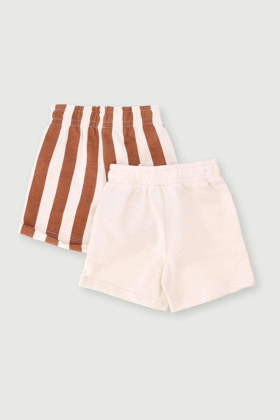 Baby Boys 2 Pack Dino Knit Short - Rust/Cream