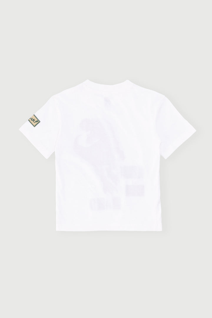 Pre-Boys Short Sleeve Dino Tee - White