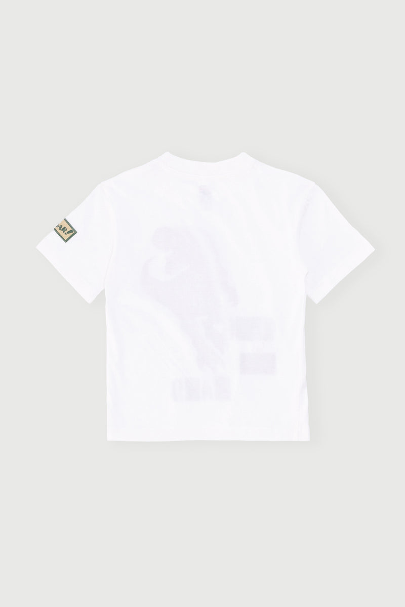 Pre-Boys Short Sleeve Dino Tee - White