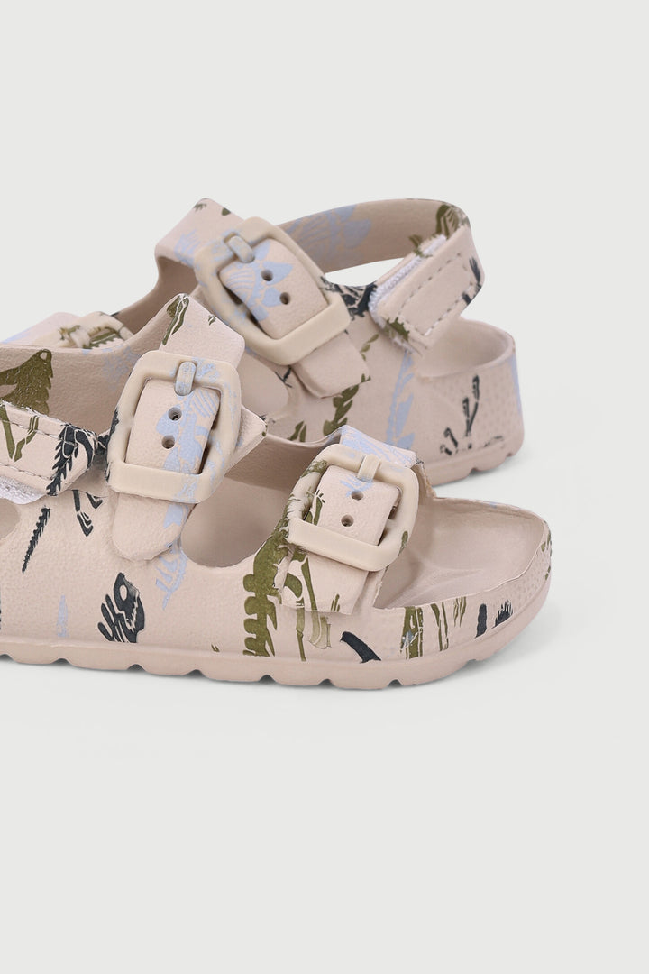 Baby Boys Dino Moulded Health Sandal - Stone