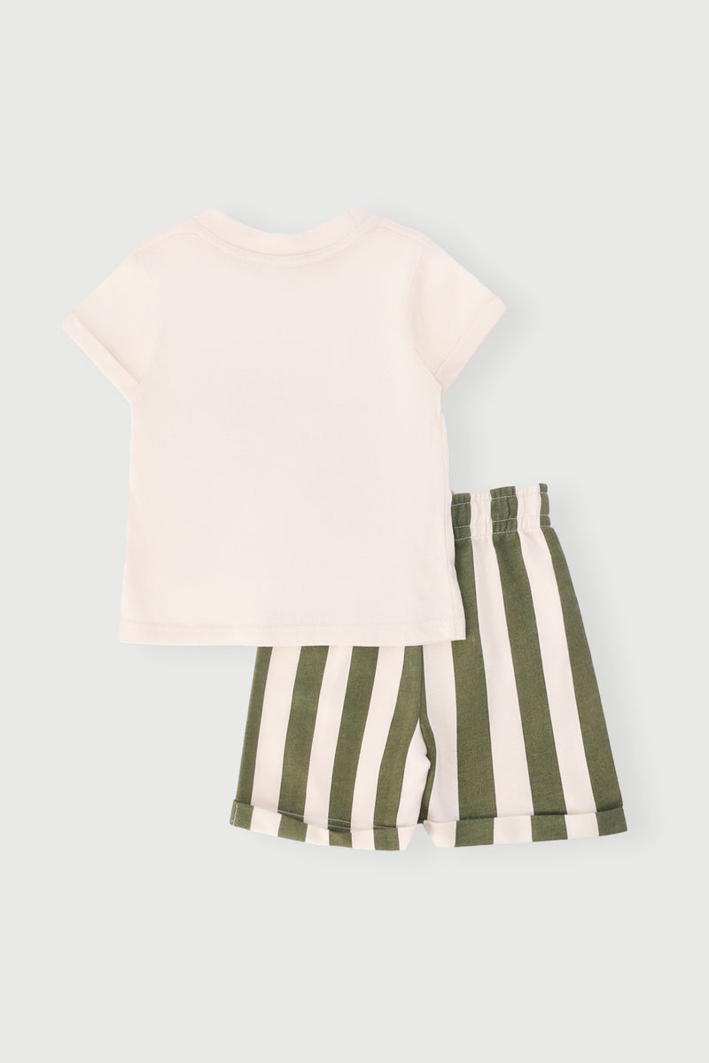 Baby Boys Safari Knit Set - Olive