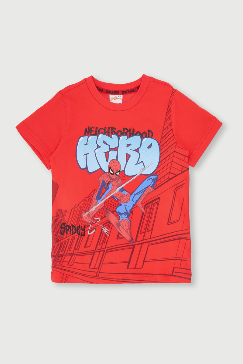 Pre-Boys Spiderman Tee - Red