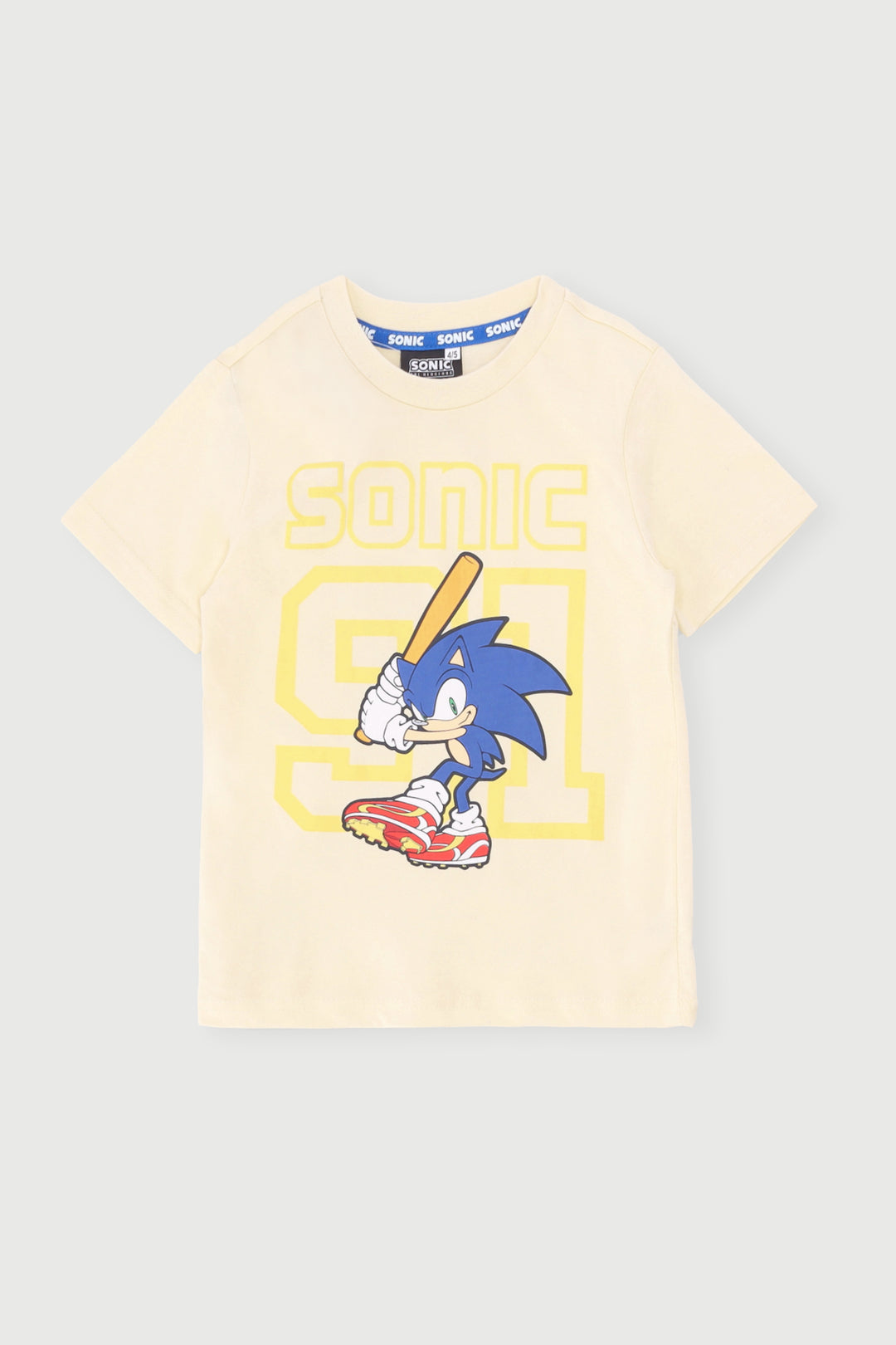 Pre-Boys Sonic Sports Bat Tee - Yellow