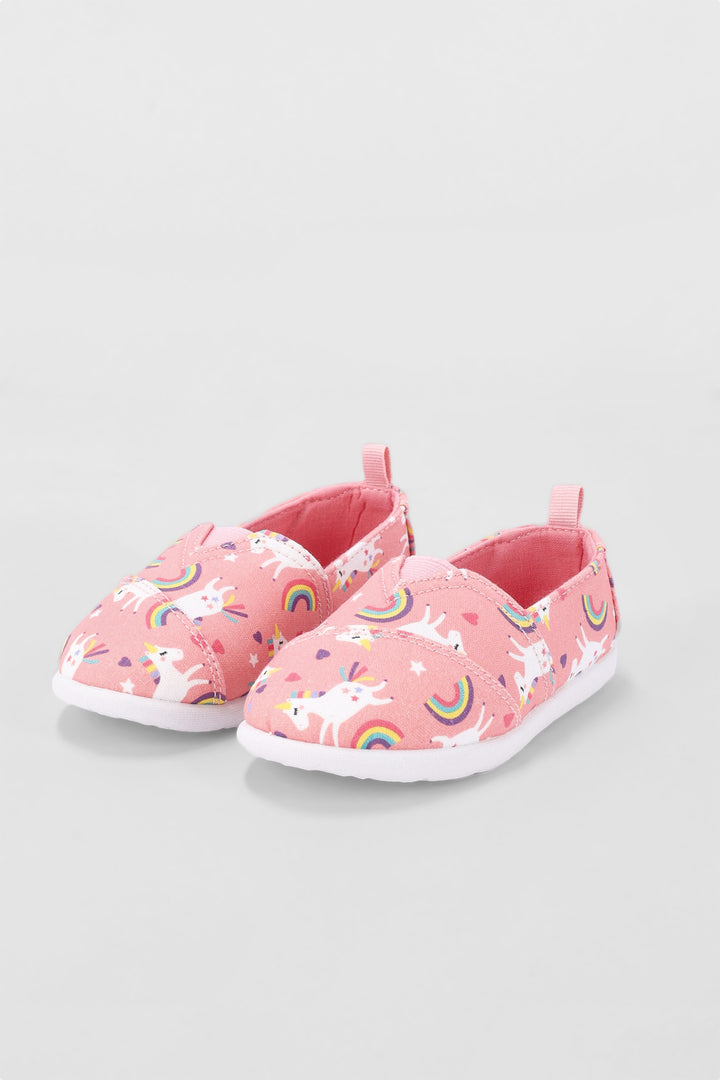 Pre-Girls Unicorn Print Slip-On - Pink