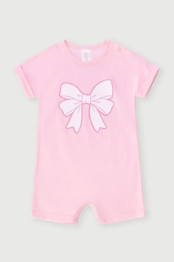 Baby Girls Mummy's Girl Bow Romper - Pink