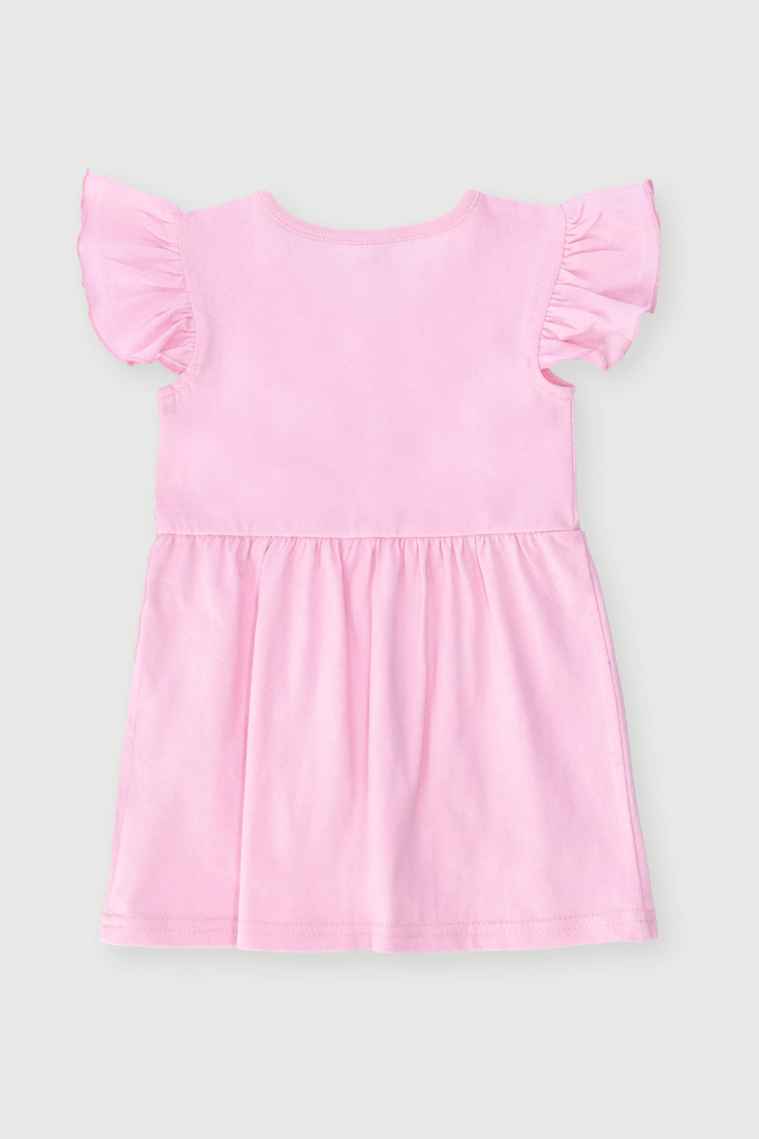 Baby Girls Love Slogan Placment Dress - Pink