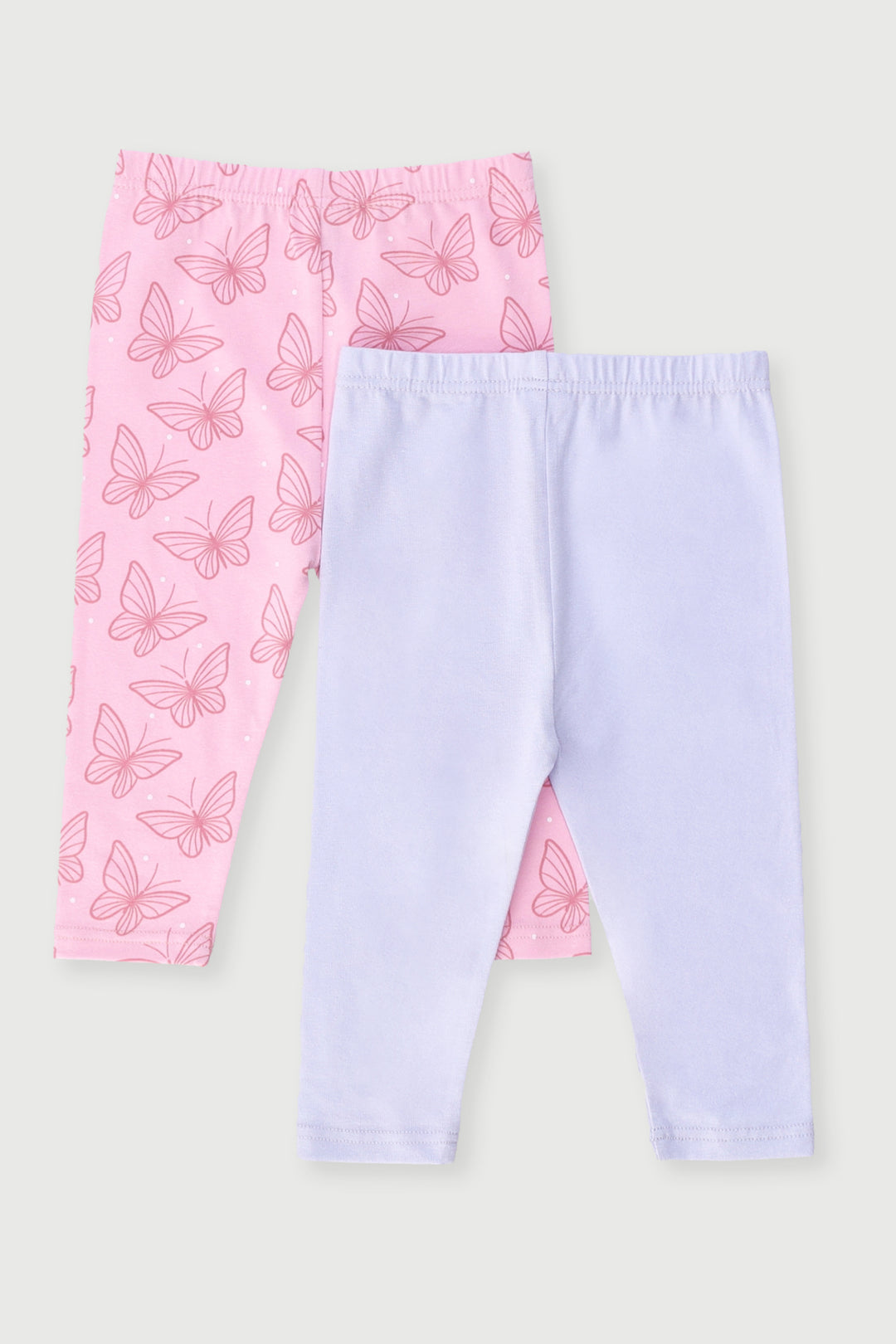 Baby Girls 2 Pack Butterflies Leggings - Multi
