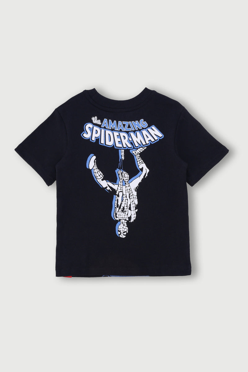 Pre-Boys Spiderman Tee - Black