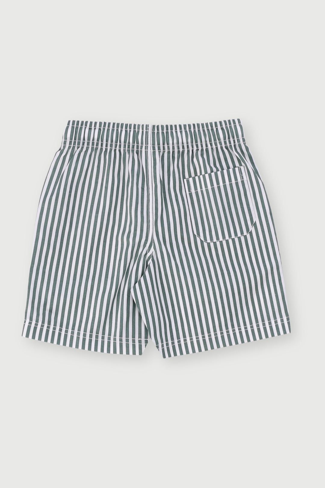 Pre-Boys Striped Woven Shorts - Green