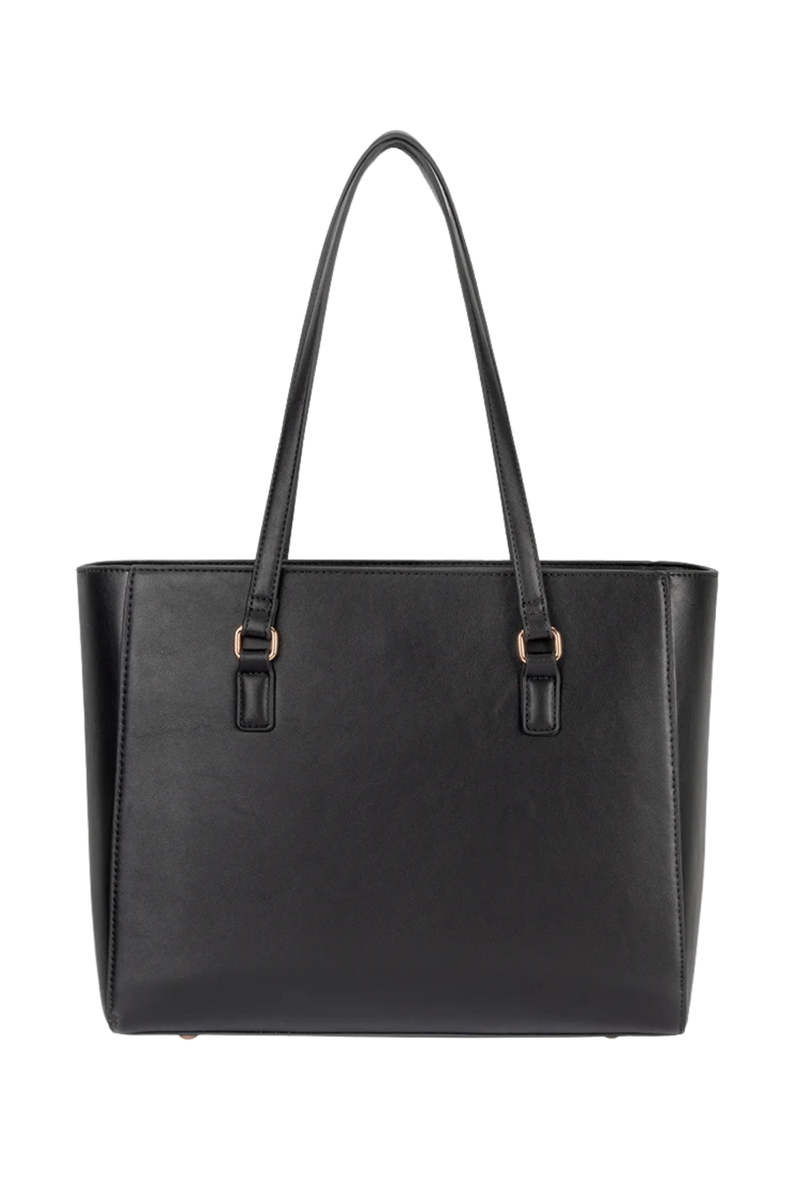 Embossed Tote Bag - Black