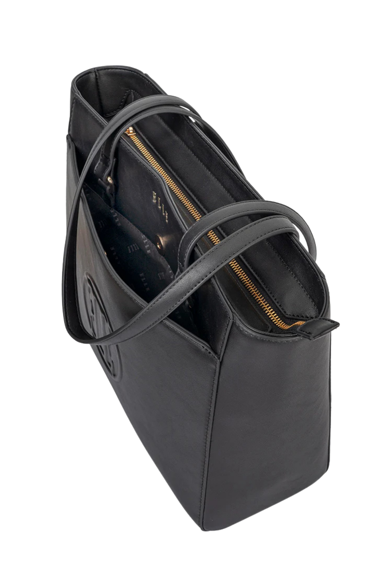 Embossed Tote Bag - Black