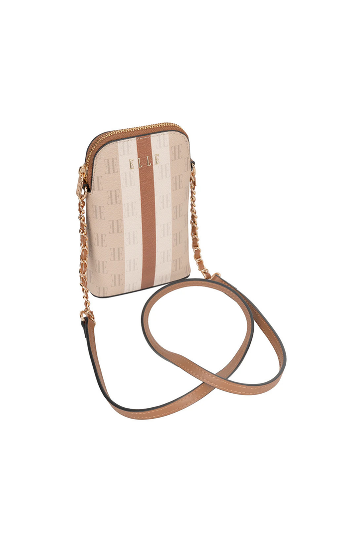 Monogram Phone Sling Bag - Tan