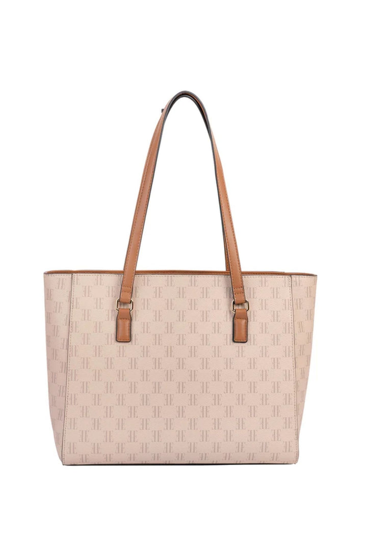 Monogram Tote Bag - Tan