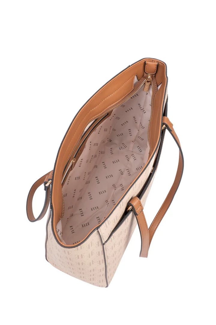 Monogram Tote Bag - Tan