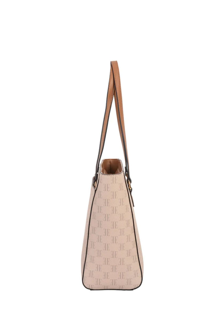 Monogram Tote Bag - Tan