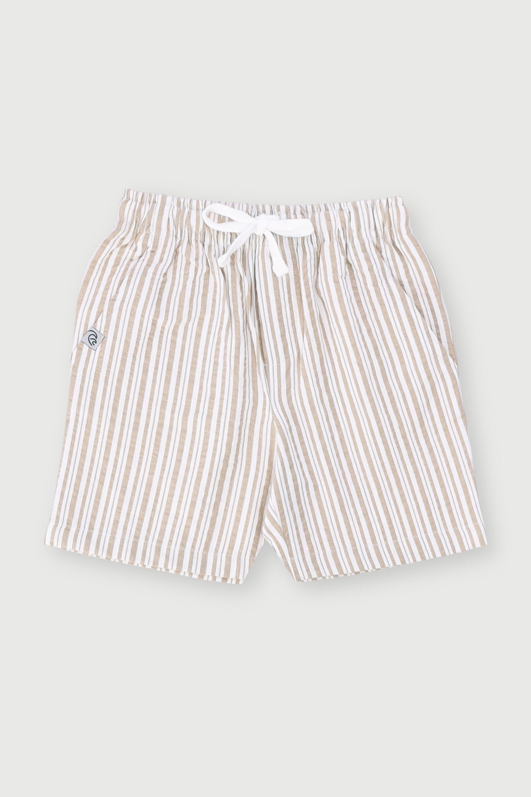 Pre-Boys Seersucker Striped Short - Stone