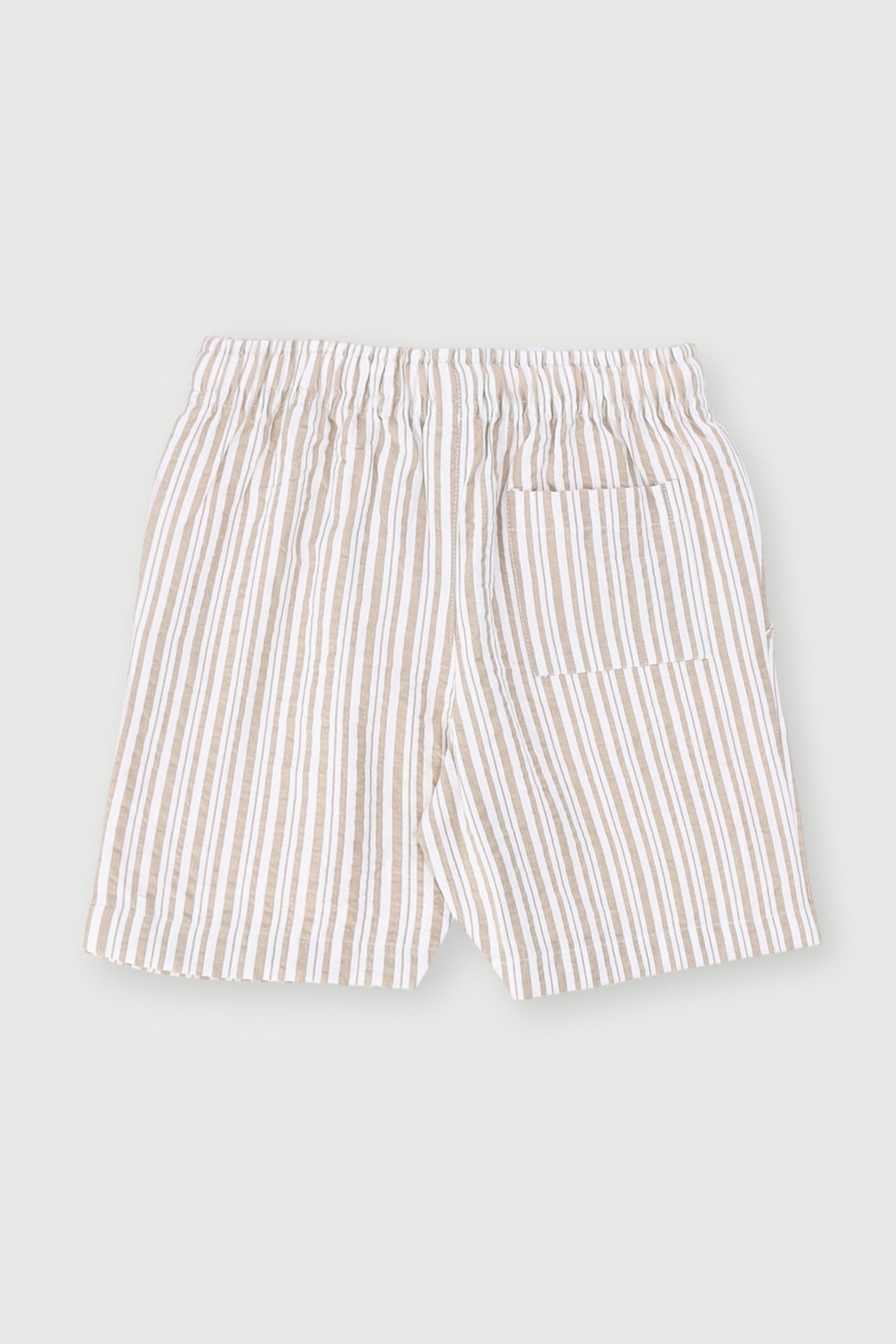 Pre-Boys Seersucker Striped Short - Stone