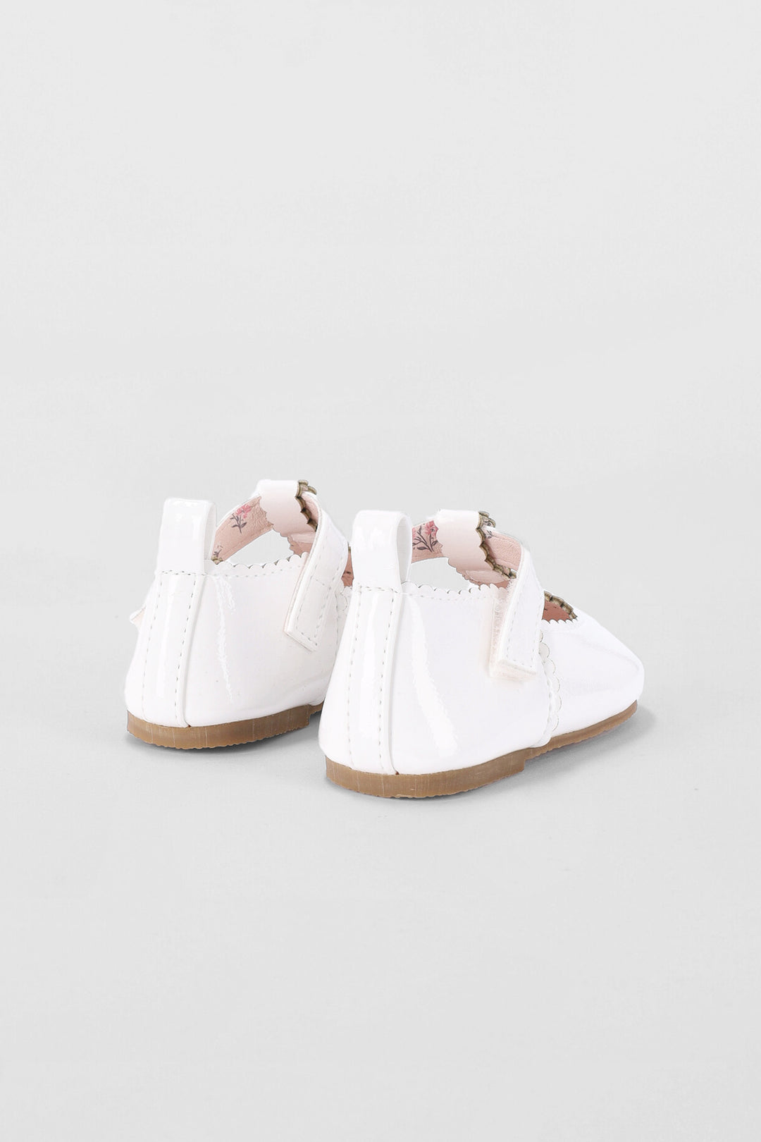 Baby Girls Teardrop T-Bar Pump - White
