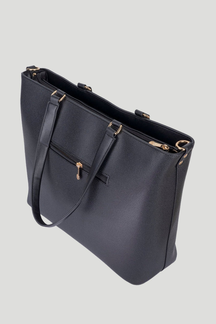 Amelia Front Pocket Laptop Bag - Black