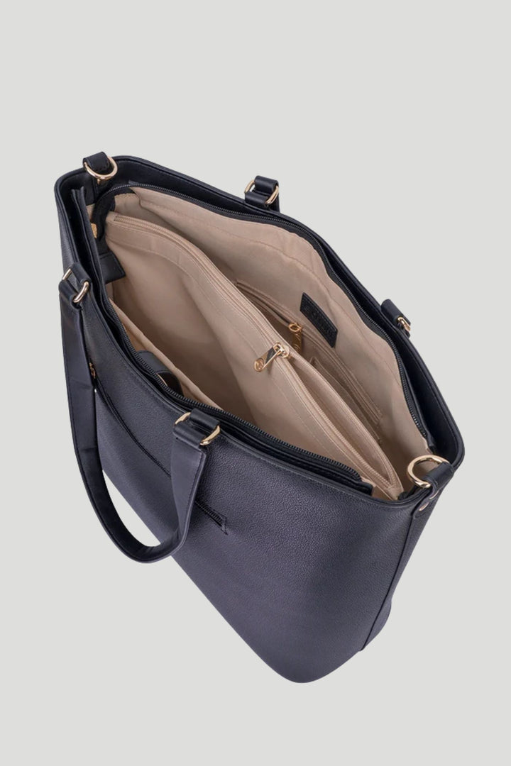 Amelia Front Pocket Laptop Bag - Black
