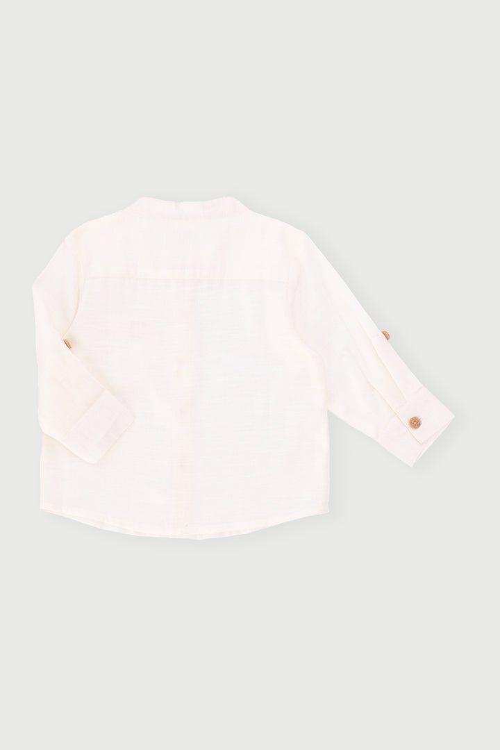 Keedo Baby Boys Textured Shirt - Cream