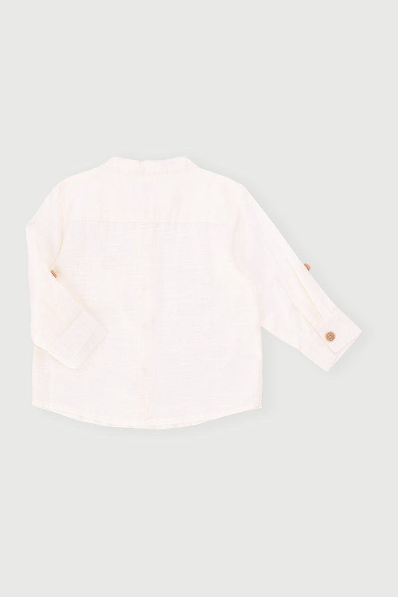 Keedo Baby Boys Textured Shirt - Cream