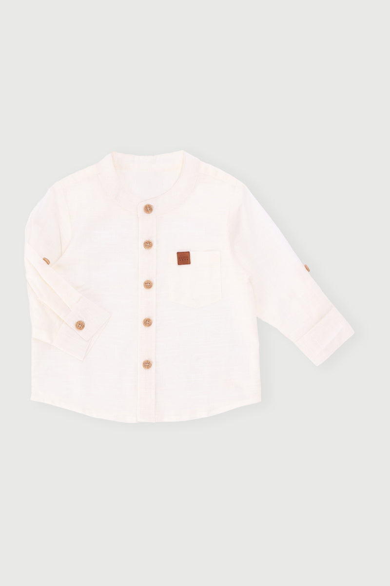 Keedo Baby Boys Textured Shirt - Cream