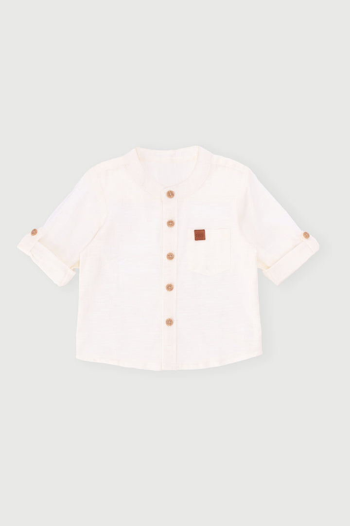 Keedo Baby Boys Textured Shirt - Cream