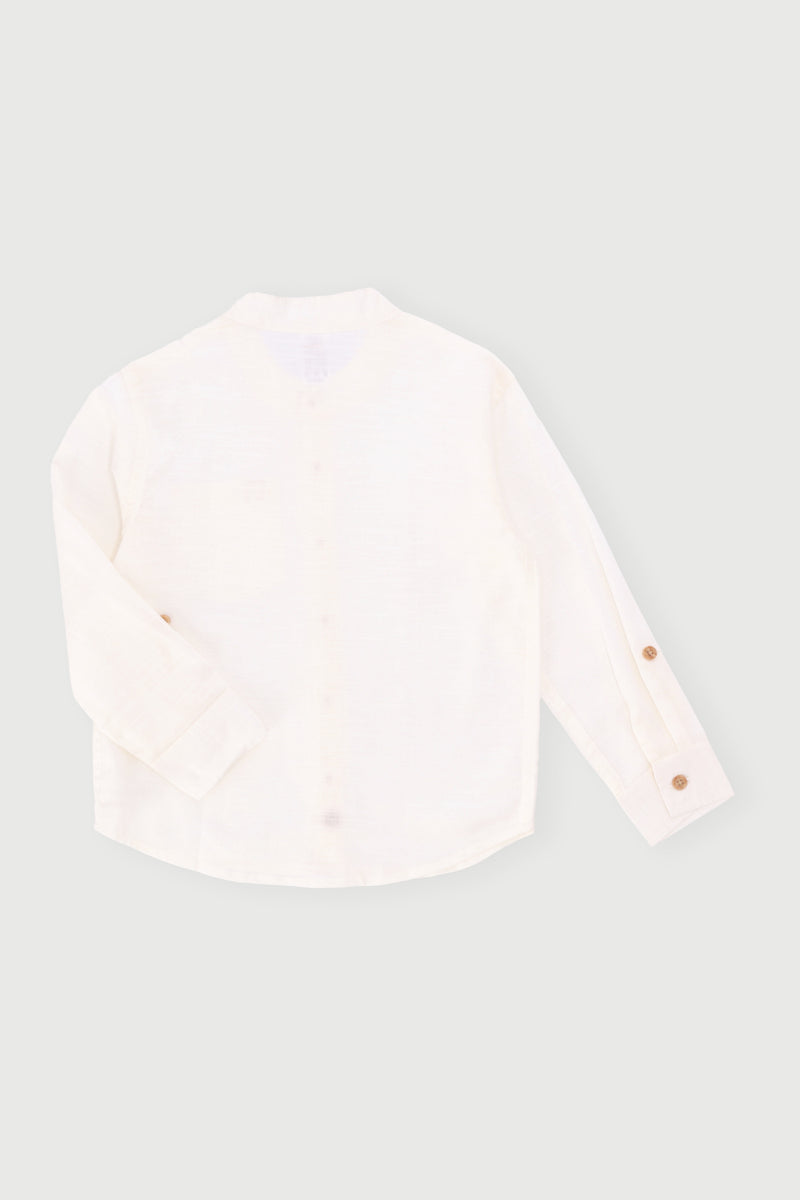 Keedo Boys Textured Shirt - Cream
