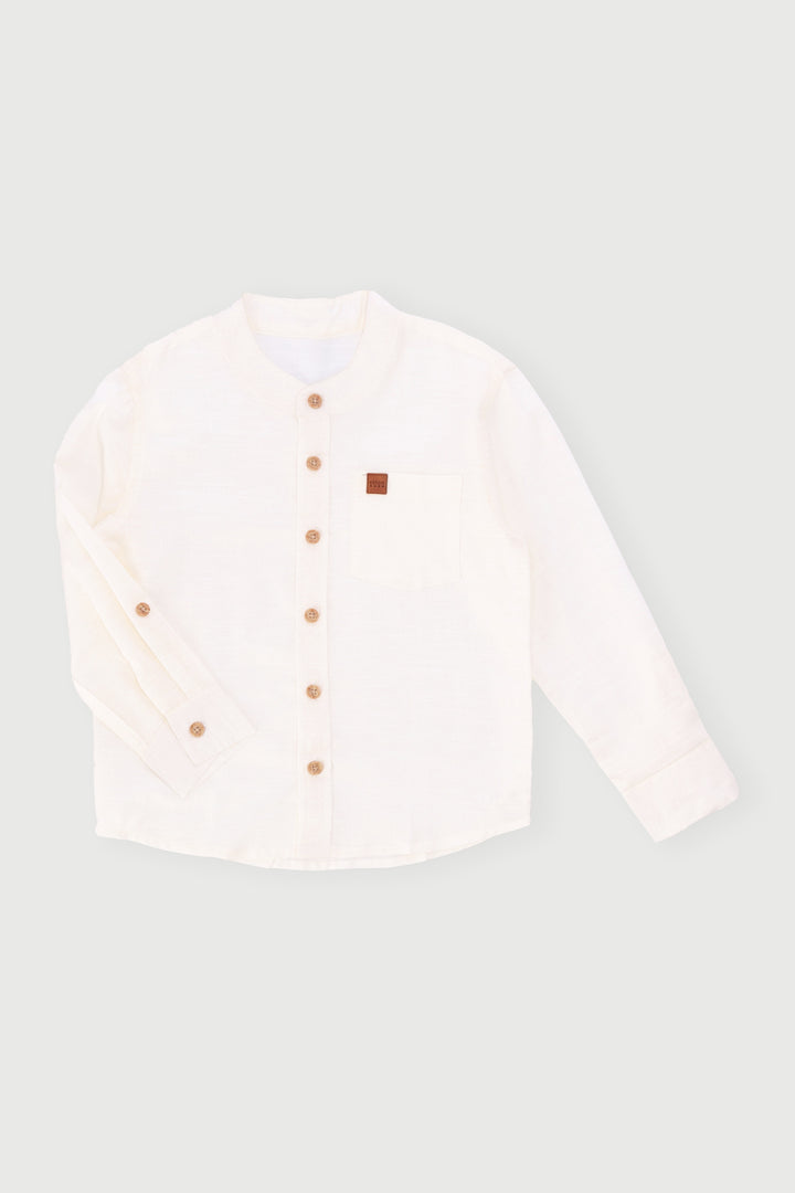 Keedo Boys Textured Shirt - Cream