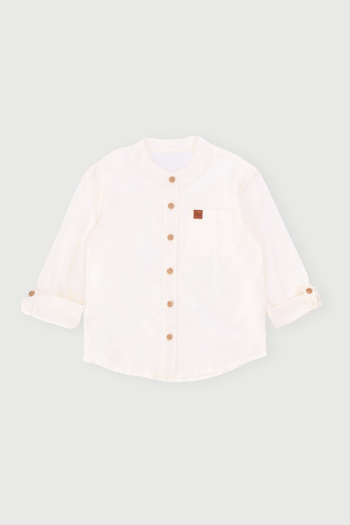 Keedo Boys Textured Shirt - Cream