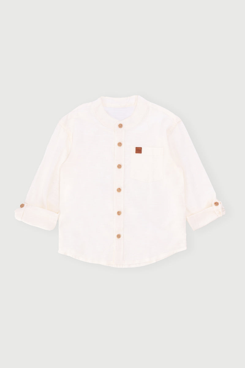 Keedo Boys Textured Shirt - Cream