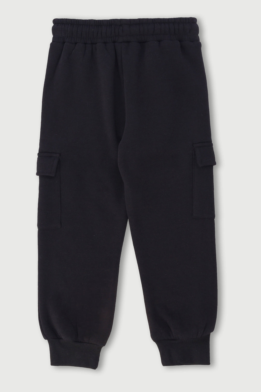 Pre-Boys Cargo Brushed Fleece Sport Jogger - Black