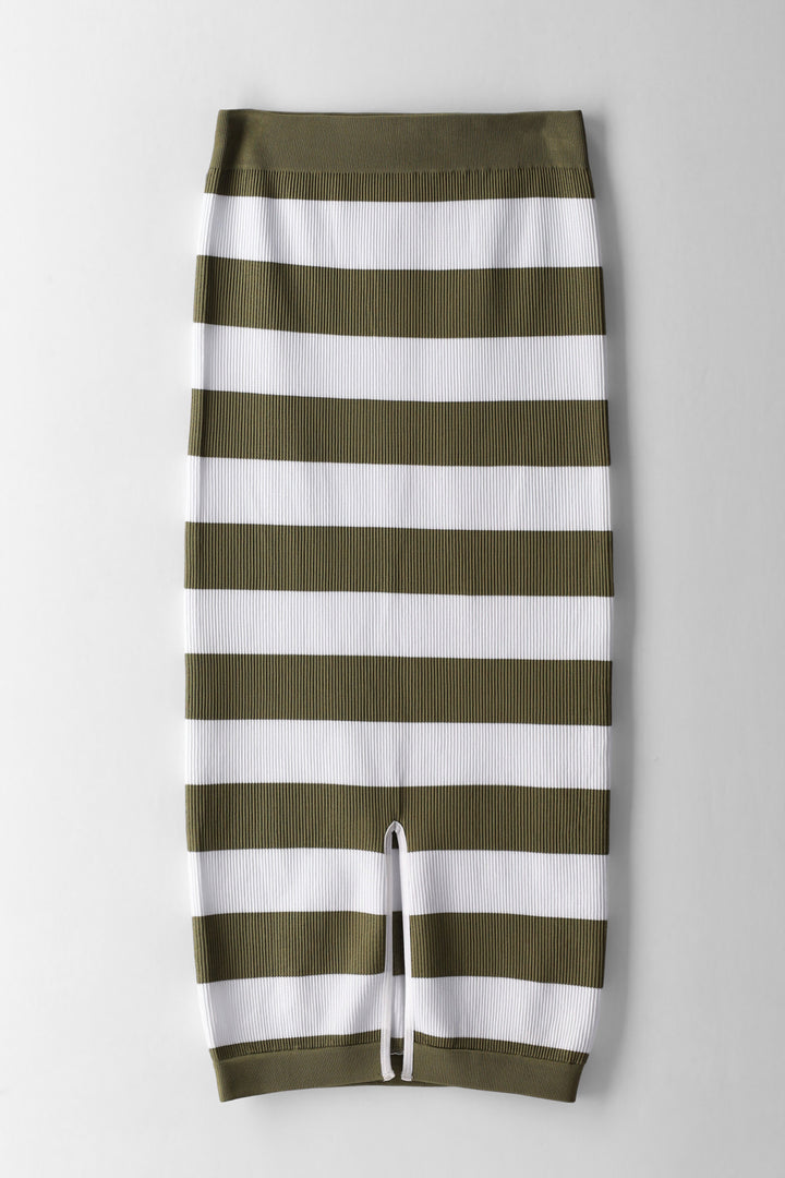 Girls 3 Tone Stripe Seamless Midi Skirt - Multi