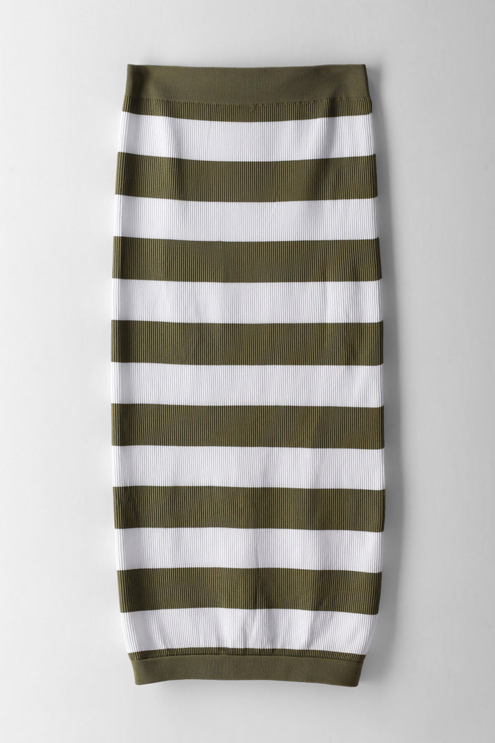 Girls 3 Tone Stripe Seamless Midi Skirt - Multi