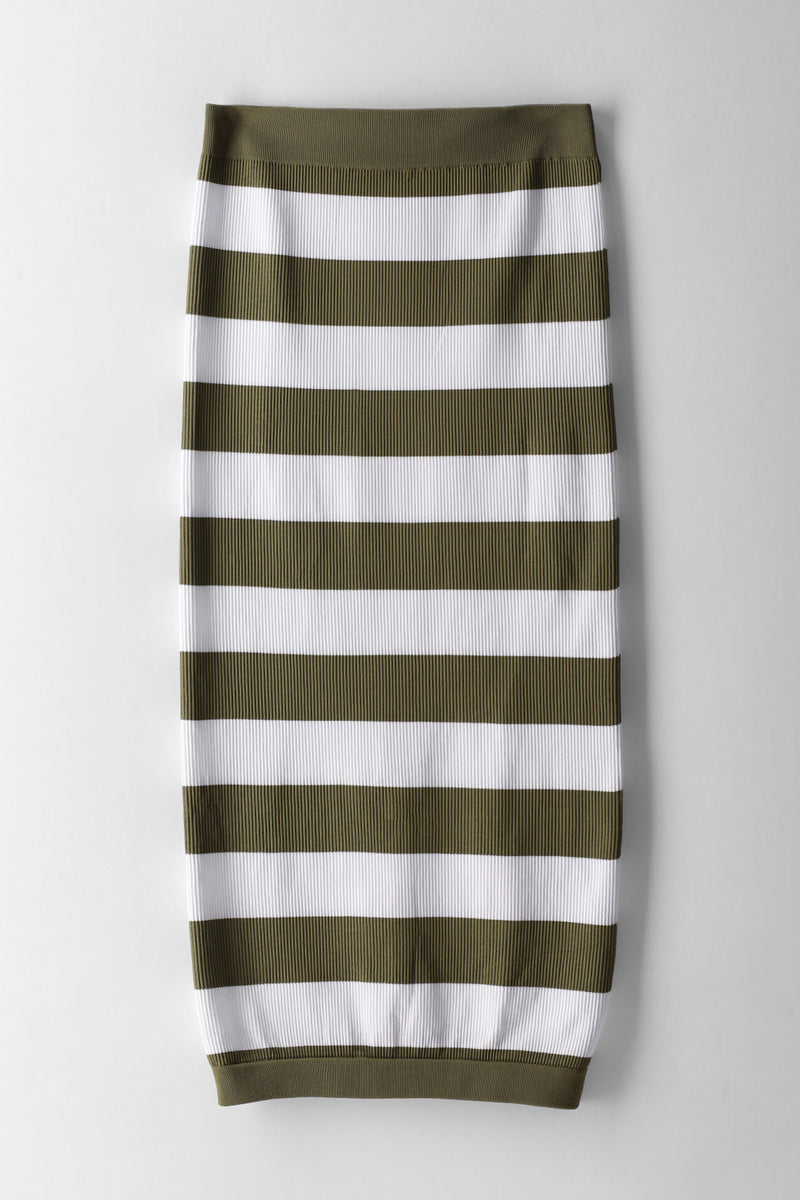 Girls 3 Tone Stripe Seamless Midi Skirt - Multi
