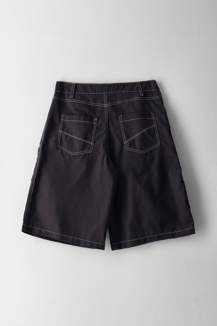 Girls Charcoal Twill Jort - Charcoal