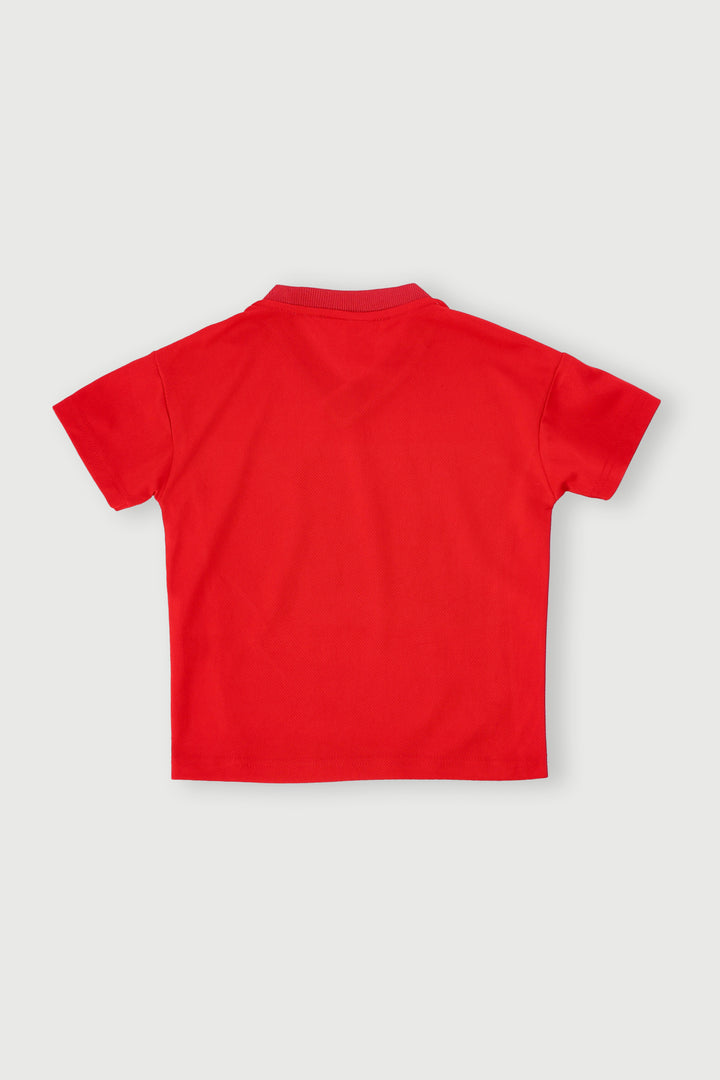 Pre-Boys Sports Mesh Tee - Red