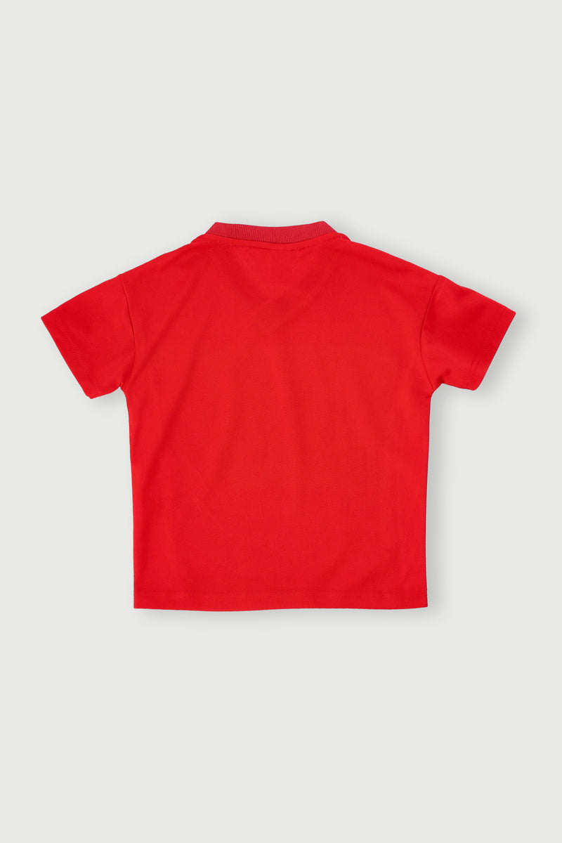 Pre-Boys Sports Mesh Tee - Red