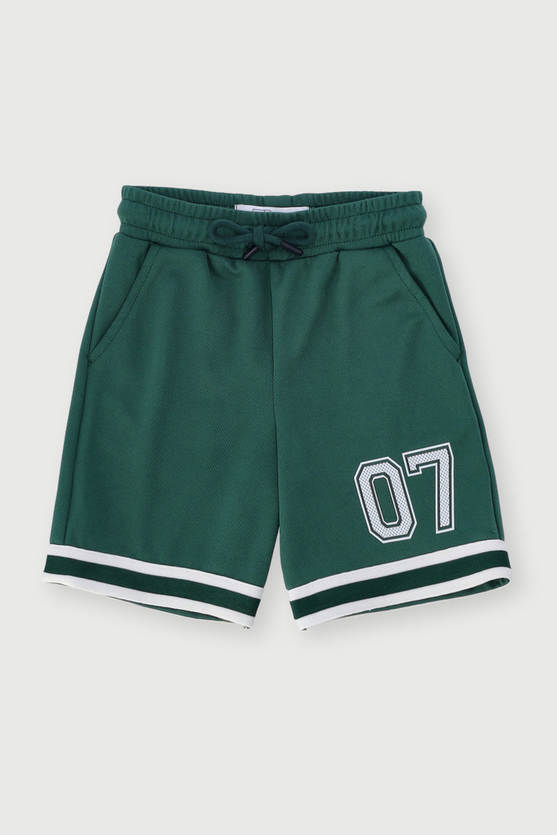 Pre-Boys Sports Mesh Shorts - Dark Green