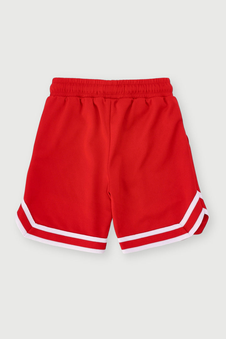 Pre-Boys Sports Mesh Shorts - Red