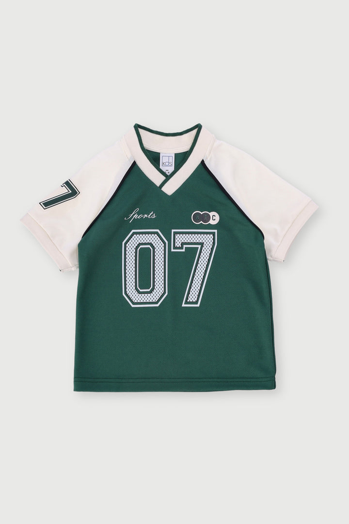 Pre-Boys Sports Mesh Tee - Dark Green