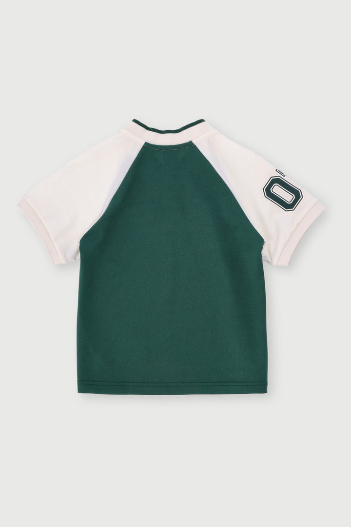 Pre-Boys Sports Mesh Tee - Dark Green