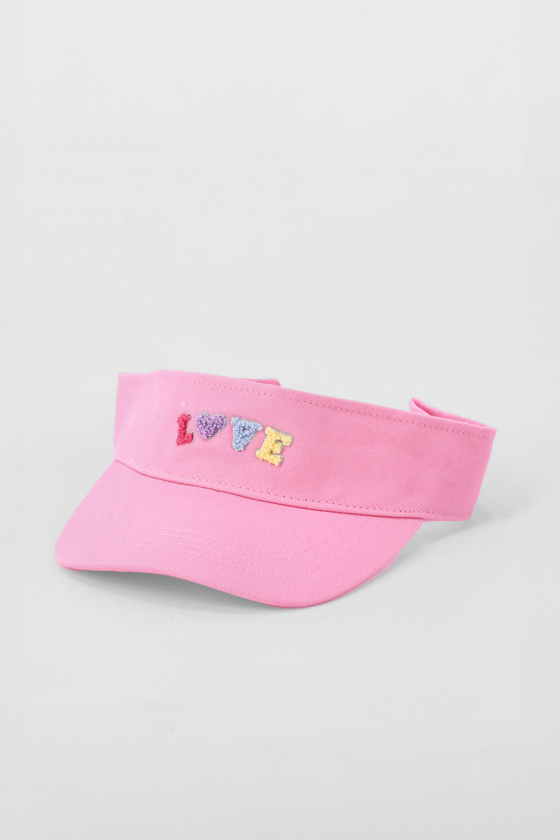 Pre-Girls Love Applique Visor - Multi