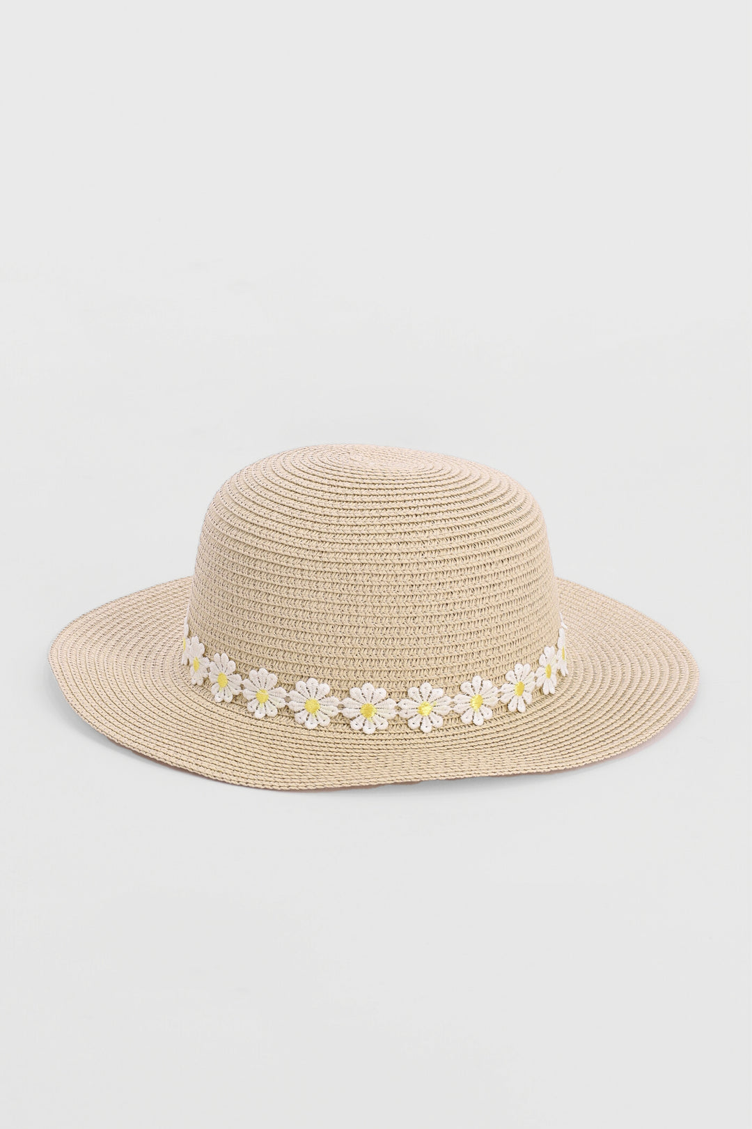Girls Flowers Sun Hat - Nude